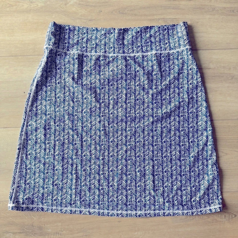 Spunkwear Blue Patterned Performance Stretch Beach Sports Skirt Women's XL EUC